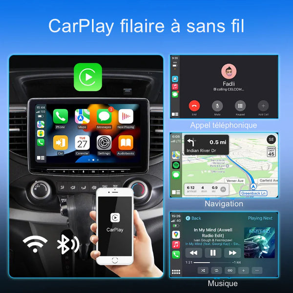 🔥 55 % de réduction ! Adapteur CarPlay & Android Auto - Transformez votre Android Auto filaire en sans fil en 10 secondes