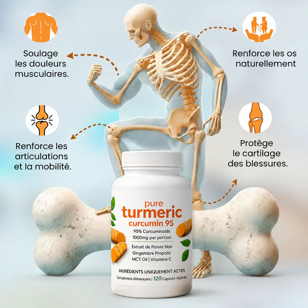 Gélules de Curcuma 95% de Curcumine - Soulagement Tout Type de Douleur