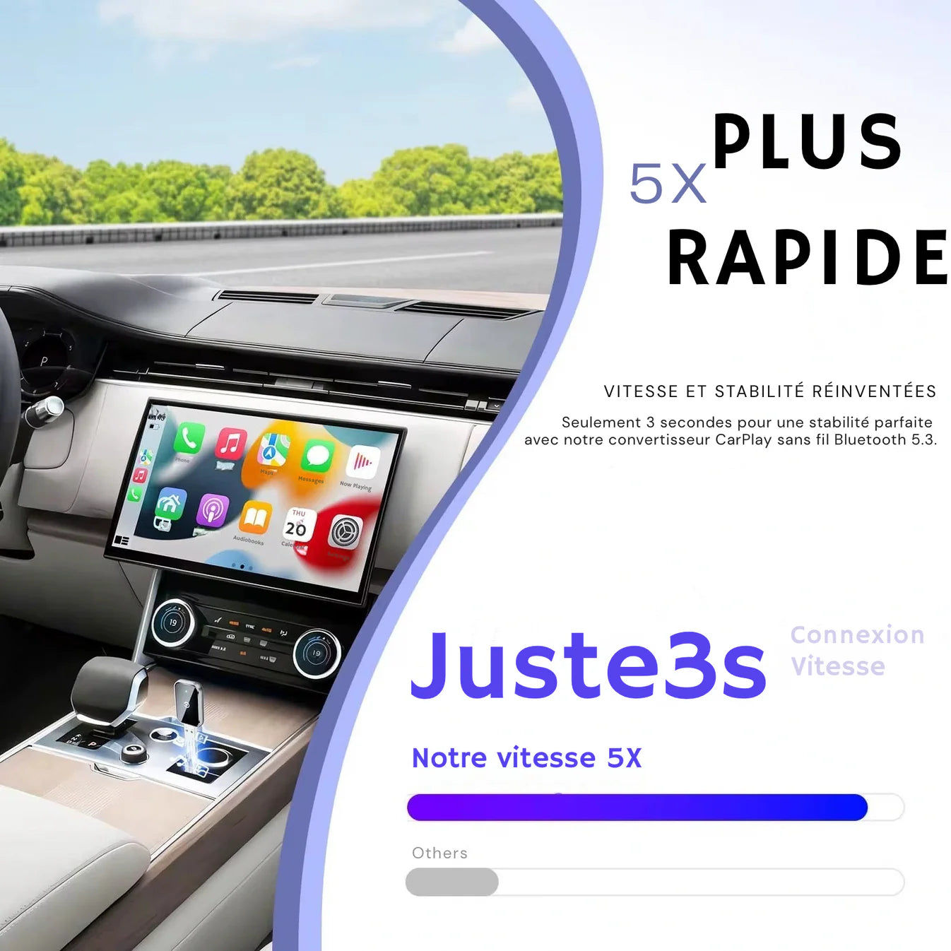 🔥 55 % de réduction ! Adapteur CarPlay & Android Auto - Transformez votre Android Auto filaire en sans fil en 10 secondes