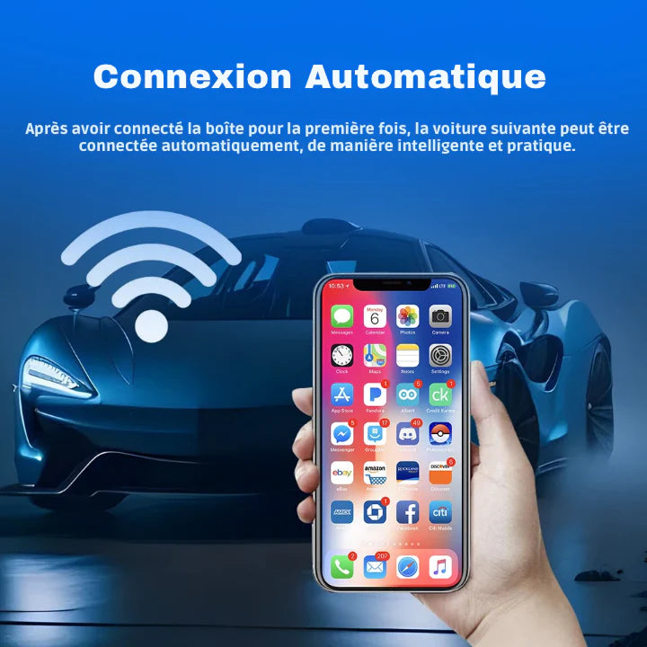 🔥 55 % de réduction ! Adapteur CarPlay & Android Auto - Transformez votre Android Auto filaire en sans fil en 10 secondes